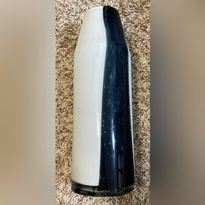 Target Glass Bubble Effect Navy Blue & White Striped Glass Tall Tapered Vase